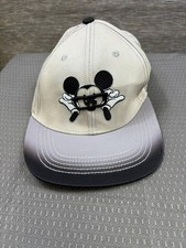 Disney Parks Mickey Mouse Hat Cap Snap Back Mens One Size Beige Gray Sunglasses