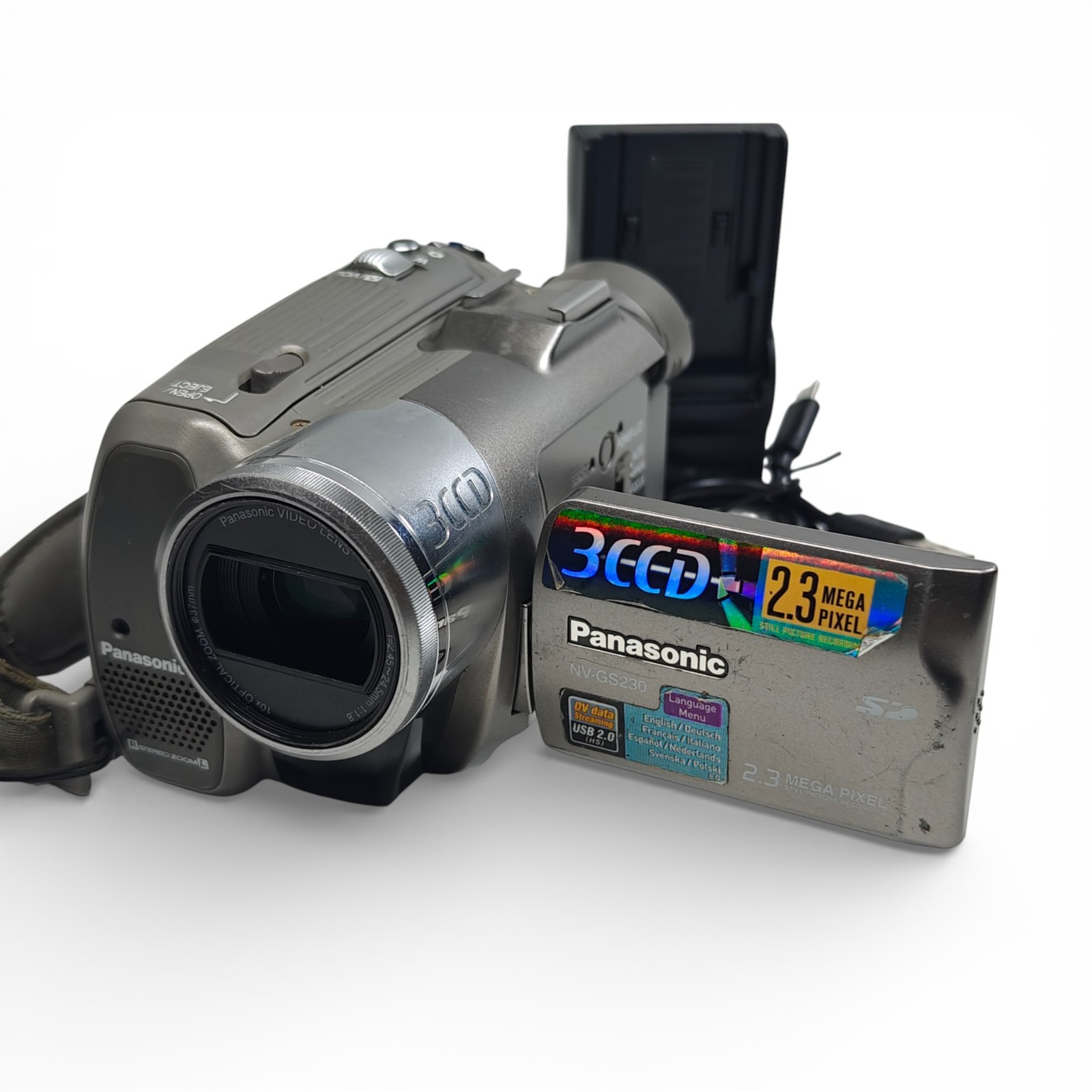 Panasonic NV-GS230 MiniDV Camcorder 3CCD 2.3MP 10x Optical Zoom + Charger