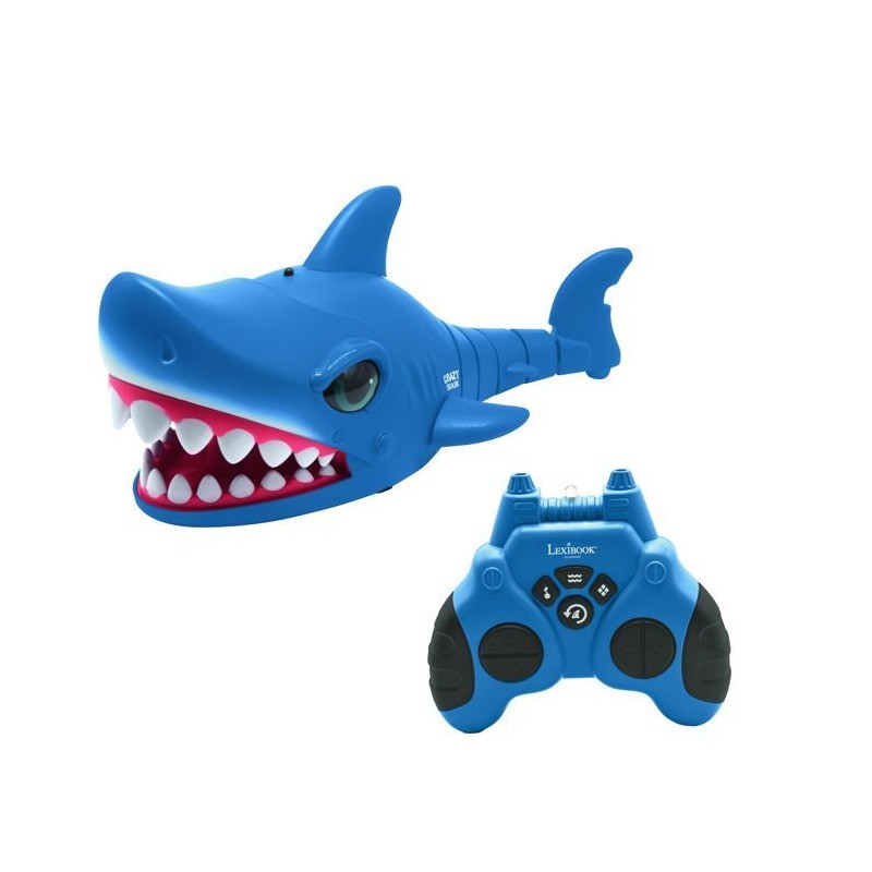 Requin télécommandé RC Shark avec effets sonores jouet aquatique bleu