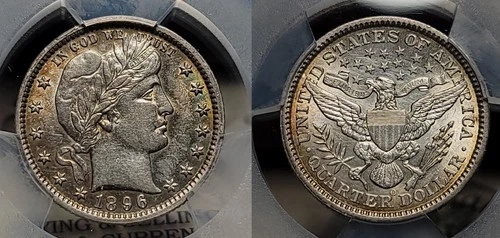 1896 O Barber Quarter 25c PCGS AU 55 Better Date!!!