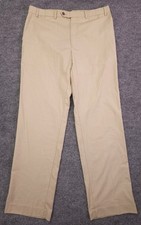 Lauren Ralph Lauren Dress Pants Mens 36x32 Beige Flat Front Straight Cuffed