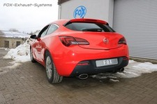  Edelstahl Duplex Racing-Komplettanlage Opel Astra J GTC je 160x90mm oval
