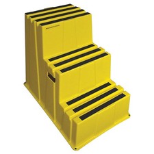 GRAINGER APPROVED 44ZJ63 Step Stand,Yellow,Number of Steps 3 44ZJ63