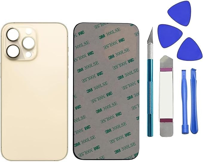 Verre arrière pour iPhone 14 Pro Max 6,7 pouces noir sidéral avec kit de réparation complet