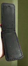 Harley Davidson Vintage Leather Money Clip One Owner Made In USA Black