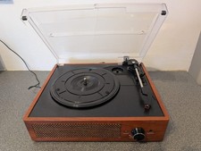 Record Player Belt-Driven 3-Speed Turntable, Built-in Stereo Speakers