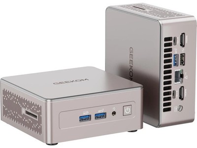 GEEKOM Desktop PC A5 Mini PC AMD Ryzen 7 5825U 16GB DDR4 512GB SSD AMD Radeon