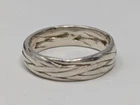 Sterling Silver Organic Texture Band Ring Size 8.5 Artisan Handmade Vintage