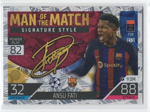 Topps Ucl Season 30 2021/22 Carte Ansu Fayolle / Pedri RC #33 Barcelone Mint