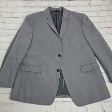 Banana Republic Blazer Sport Coat Marzotto Wool Mens 42R Standard Gray Pinstripe