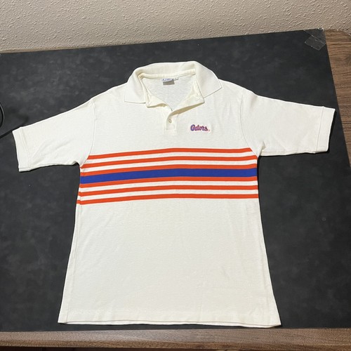 Vintage 70s University Of Florida Polo Shirt Mens Gators Steve Spurrier Gatorade - Picture 1 of 9