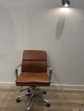 Herman Miller Eames Soft Pad Management Chair - Cognac/Tan Leather