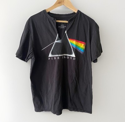 Pink Floyd Sz L Dark Side of the Moon Black Graphic T-Shirt Rock Band Tee Cotton