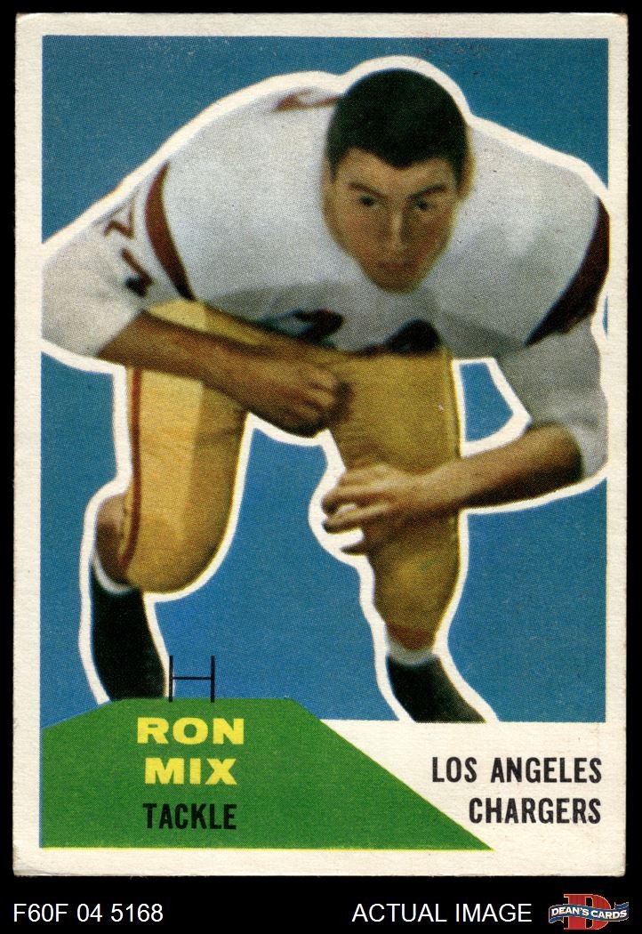 1960 Fleer #118 Ron Mix Chargers RC HOF 4 - VG/EX