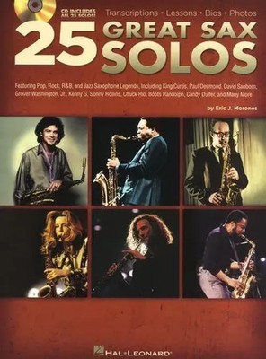 25 Great Sax Solos Transcriptions Lessons BIOS Photos - Book/Online Audio | Buch
