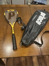 Prince Force 3 F3 Energy Squash Racquet Rage Eyewear Balls and Case
