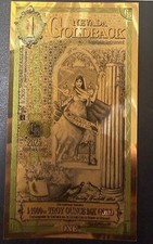 Nevada 1 Goldbacks Gold Polymer Notes 1/1000th Troy Oz 24KT .999 Goldback