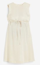 H&M Maternity Tie-Belt Dress, Light Beige, Size M, Excellent Condition