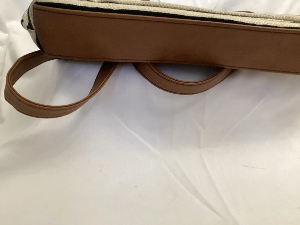 Cartera vintage reliquia crema y negra a rayas Foto 4 de 4