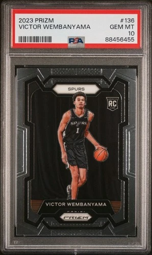 Panini 2023-24 Prizm Victor Wembanyama Rookie #136 PSA 10 Spurs Base