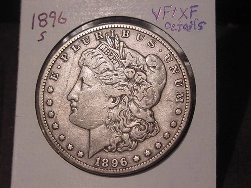 1896-S MORGAN DOLLAR VF + XF DETAILS NICE POPULAR MUCH BETTER DATE SHIPS FREE