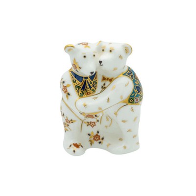 Royal Crown Derby Bear Hug Briefbeschwerer 1. Qualität (Ex-Display)