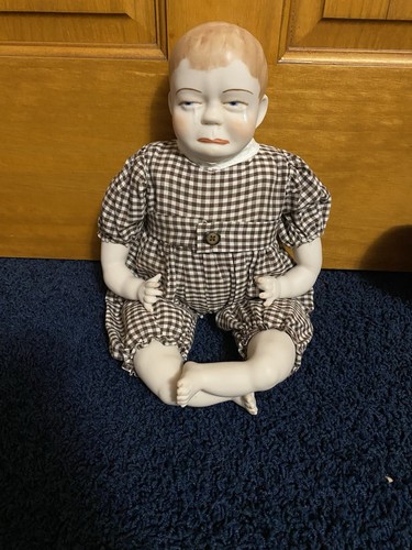 Vintage 18" Crying Porcelain Baby Doll