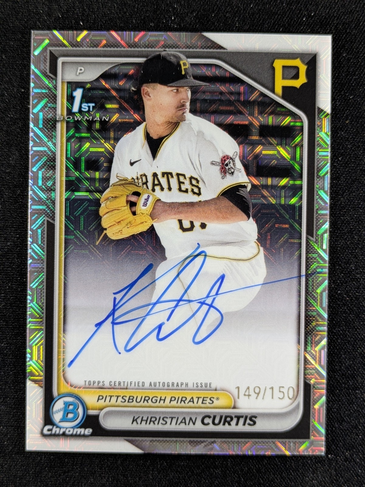 2024 Bowman Chrome KHRISTIAN CURTIS 149/150 1st Bowman Auto HTA Choice #CPA-KC