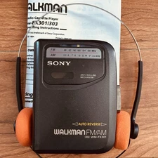 Sony Walkman WM-FX301 AM/FM Radio Cassette Player - New Belt - Reconditioned!
