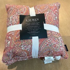 Lauren Ralph Lauren Paisley Indoor Outdoor Throw Pillows 18x18 Set of 2 Red NWT
