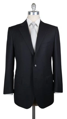 Cesare Attolini Midnight Navy Blue Wool Solid Suit - 52/62 - (CA89171) - Image 1 of 4