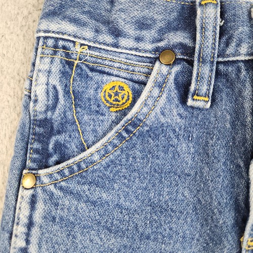 Wrangler Jeans Boys 6 Slim Western Blue Denim Adjustable Waist Cowboy Pants - Picture 10 of 14