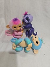 WowWee Fingerlings Interactive Monkey Tested Works Lot Of 3 Pink Purple Blue