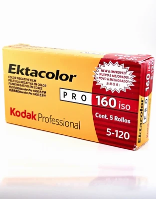 KODAK EKTACOLOR PRO 160 iso Color Film 120 Exp. 2010 Pack 5 Kept in Freeze. - Bild 1 von 4