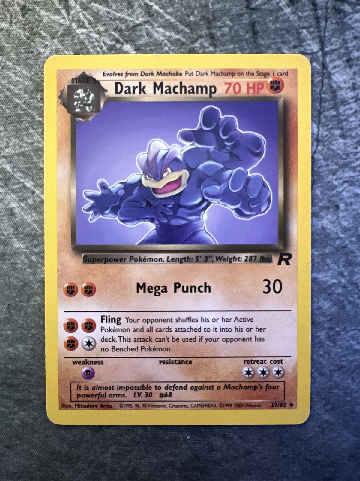 Dark Machamp - 27/82 Team Rocket (Pokemon) Non Holo