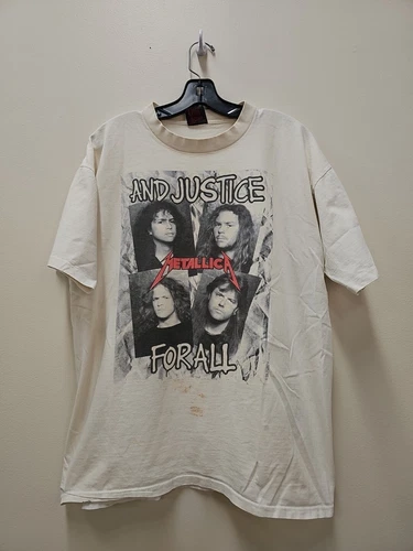 Metallica And Justice For All Tour T Shirt X- L 1980s vintage concert t-shirt, vintage, size L, single stitch, B+ condition