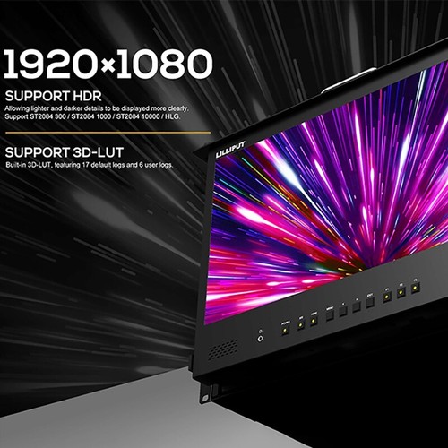 LILLIPUT RM-1731 17.3'' 1920×1080 Full HD IPS Screen 1RU HDMI2.0 PullOut Monitor - Bild 11 von 13