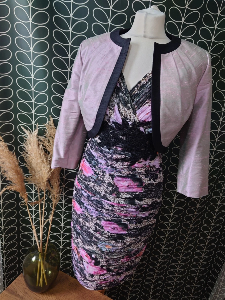 Condici Size 8 pink floral dress bolero Mother of the Bride Or