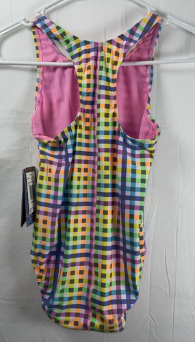NWT TYR Kids Girl’s Sunset Plaid Max Fit One Piece Swimsuit Size 12 - Picture 3 of 7