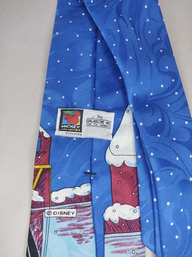 Disney Mickey Mouse Christmas Caroling Donald Duck Holiday Mens Neck Tie Necktie - Picture 2 of 7