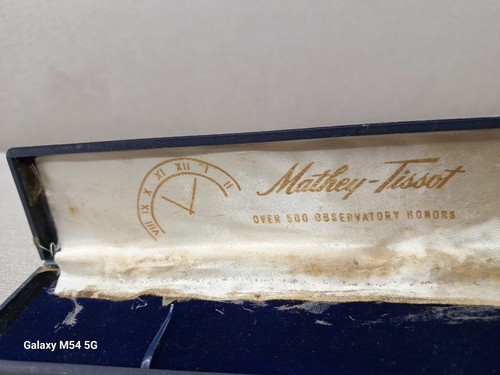 VINTAGE MATHEY TISSOT WATCH OLD ONLY BOX - Picture 12 of 13
