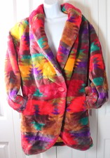 Donnybrook Vintage Women’s Medium 1980s Oversized Southwestern Faux Fur Coat