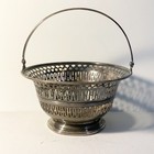 Vintage Sterling Silver Basket By Watson Co. Reticulated Design Handle 89.75g