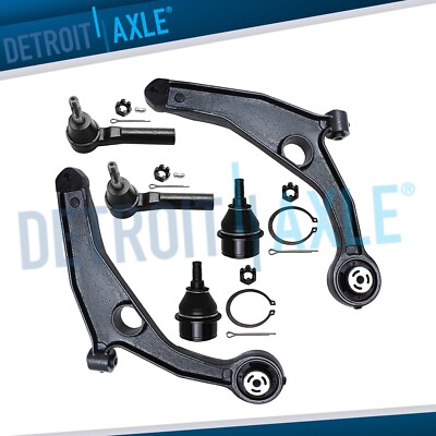 Front Lower Control Arms Ball Joints Tierods for 2007-18 Journey Avenger Sebring