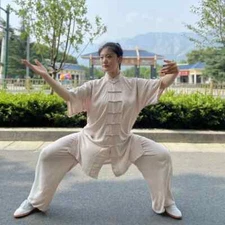 Unisex Traditional Chinese Clothing 6 Colors Long Sleeve Tai Chi KungFu Uniform