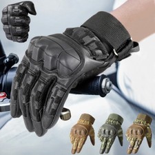 Motorcycle Full Finger Gloves PU Leather Touch Screen Rubber Housing Protection