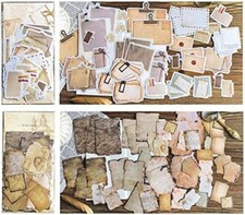 Vintage Paper Stickers Set Of 90 Aged Scrapbooking Stickers For Journaling
