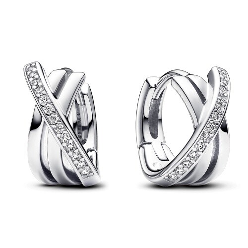 Pandora Überkreuzte Pavé Creolen 293150C01 - Bild 1 von 1