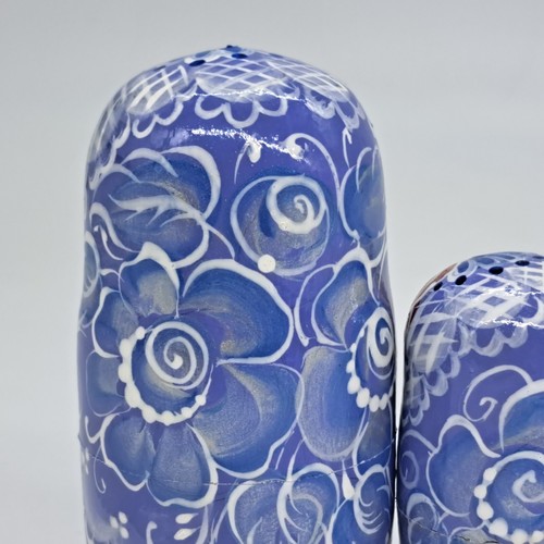 4" Purple Nesting dolls Ukrainian matryoshka 5 in 1 Hand made in Ukraine - Picture 10 of 10