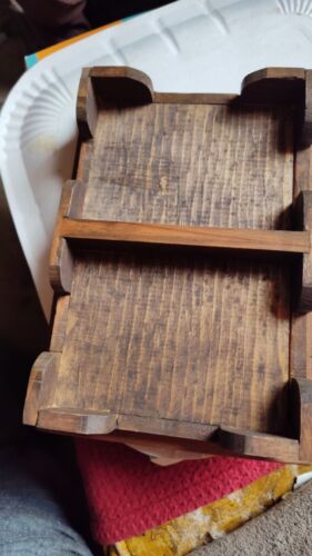vintage wooden card box - Picture 2 of 9